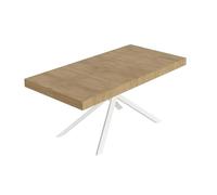 Itamoby Mesa extensible 180/284 x 90 cm Niket roble naturaleza patas blancas