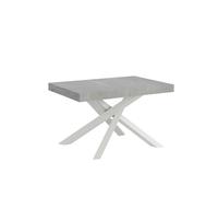 Mesa extensible 90x120/380 cm Volantis estructura cemento blanco - Itamoby