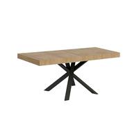 Itamoby Mesa extensible 90x90/194 cm Clerk - Bandeja roble natural Premium, patas antracita