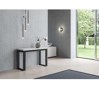 ITAMOBY - Mesa plegable de 120x45/90 cm, modelo Tecno Double, con tablero de haya blanca y estructura en color antracita