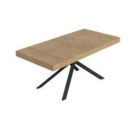 Itamoby Niket - Mesa extensible (180/440 x 90 cm, roble natural, con patas antracita)