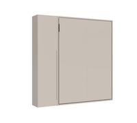 Cama Abatible Francesa Vertical Versia Sofà 140 Con Armario De 1 Puerta A La Izquierda Clay