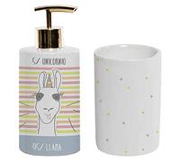 Item Set baño 2 Piezas Uni Llama Caja 19x16 cm