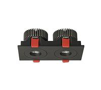 ITOSUI Foco LED empotrable para Techo, lámpara de Acento, Downlight de Techo Interior Ajustable de 2 Luces, focos de Techo Modernos para Sala de Estar, Pasillo y Dormitorio (Color: Negro-3000K)