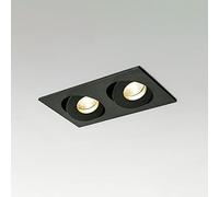 ITOSUI Foco LED empotrable para Techo, lámpara de Acento, Downlight de Techo Interior Ajustable de 2 Luces, focos de Techo Modernos para Sala de Estar, Pasillo y Dormitorio (Color: Negro-4000K)