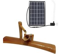 ITOSUI Fuente Solar de bambú con Bomba, Fuente Decorativa para paisajismo, Fuente de Agua de bambú Estilo Feng Shui, Fuente Zen para jardín, para césped, jardín y Patio Trasero.