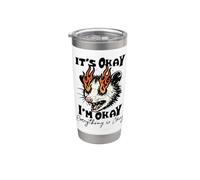 It's Okay I'm Okay Everything is Okay Funny Opossum Vaso térmico de acero inoxidable de doble pared