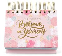 It's Time to Believe in Yourself, calendario inspirador de pie, caballete de escritorio perpetuo motivacional sin fecha, profesores, oficina, dama de honor, decoración del hogar, accesorio de