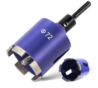 ITSOGOO 72 mm Corona Diamante Perforadora +Adaptador M16 SDS-Plus+Broca de Centrado+Cuña de Extracción,Broca de Sierra de Agujero,Diamond Core Drill para Cemento,Hormigón,Ladrillo,Piedra,Pared
