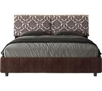 ITYHOME - Cama tapizada con cajón de almacenamiento, tamaño 160x190, con revestimiento de tela Agata 4, color burdeos (Mados)