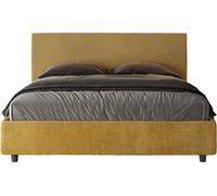 ITYHOME - Cama tapizada sin somier, tamaño 160x190, con cubierta de tela Era 06, color amarillo Arla