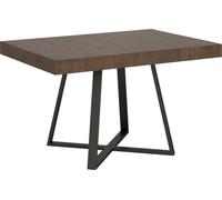 ITYHOME - Mesa auxiliar abatible, 130/390 x 90 cm, modelo Abbraccio, patas de nogal, estructura color antracita