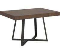 ITYHOME - Mesa auxiliar extensible, 130/390 x 90 cm, modelo Zeplir, patas de nogal, estructura color antracita