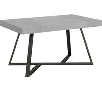 ITYHOME - Mesa auxiliar extensible, 140/400 x 90 cm, modelo Booster, patas de mesa en color cemento, acabado antracita