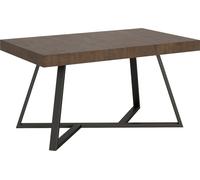 ITYHOME - Mesa auxiliar extensible, 140/400 x 90 cm, patas de nogal "Booster", estructura en color antracita