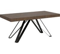 ITYHOME - Mesa auxiliar extensible, 180/440 x 90 cm. Superficie: roble "Terium". Patas: antracita