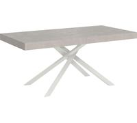 ITYHOME - Mesa auxiliar extensible, 200/460 x 90 cm, modelo Karida, patas de madera en blanco