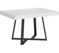 ITYHOME - Mesa de tocador extensible, 130/390 x 90 cm, modelo Zeplir, con estructura de haya en color blanco y patas en color antracita