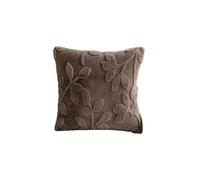 IUVYTA Funda de cojín de Chenilla Funda de Almohada Felpa Jacquard, Funda cojín Minimalista Color sólido con sofá Decorativo patrón 3D(02 Coffee,45x45cm 1pc no Core)