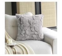IUVYTA Funda de cojín de Chenilla Funda de Almohada Felpa Jacquard, Funda cojín Minimalista Color sólido con sofá Decorativo patrón 3D(04 Light Gray,45x45cm 1pc no Core)