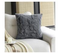 IUVYTA Funda de cojín de Chenilla Funda de Almohada Felpa Jacquard, Funda cojín Minimalista Color sólido con sofá Decorativo patrón 3D(Dark Gray,30x50cm 1pc no Core)