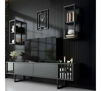 Iva - Pared Modular, Antracita, Ajustable