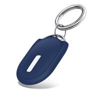 ivoler Funda para Xiaomi Tag con Llavero Metálico, Carcasa Protectora de Silicona, Anti-Perdida Antigolpes y Anti-Arañazos, Protector de Localizador para Llaves, Mascotas, Maletas y Mochilas, Azul