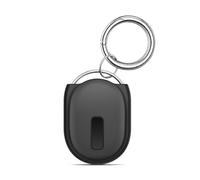 iVoler Funda para Xiaomi Tag con Llavero Metálico, Carcasa Protectora de Silicona, Anti-Perdida Antigolpes y Anti-Arañazos, Protector de Localizador para Llaves, Mascotas, Maletas y Mochilas, Negro