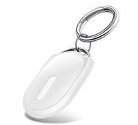 ivoler Funda para Xiaomi Tag con Llavero Metálico, Carcasa Protectora de Silicona, Anti-Perdida Antigolpes y Anti-Arañazos, Protector de Localizador para Llaves, Mascotas, Maletas y Mochilas, Blanco