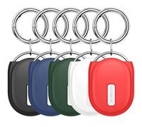 iVoler Pack de 5 Funda para Xiaomi Tag con Llavero, Carcasa Protectora de Silicona Antigolpes y Anti-Arañazos, Protector de Localizador para Llaves, Mascotas y Mochilas (Negro/Blanco/Azul/Verde/Rojo)