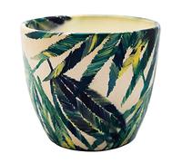 Ivyline Macetero botánico Monza para Interiores, Color Crema/Verde, 13 cm de diámetro