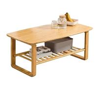 IWENZHKPA Mesa de Salón Mesa De Centro Bambú con Almacenamiento, Auxiliar Minimalista Moderna, Té para Sala Estar, Estante Dormitorio, Descanso Centro(100 * 60 * 51cm)