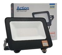 IWIIK Foco Exterior LED 30W Negro Slim, 3300Lm, Reflector IP65, Proyector Led Ultrafino, Floodlight Lighting, Focos para jardín, terraza, garaje y patio, Luz Fría 5700K (30, Vatios)