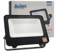 IWIIK Foco Exterior LED 50W Negro Slim, 5500Lm, Reflector IP65, Proyector Led Ultrafino, Floodlight Lighting, Focos para jardín, terraza, garaje y patio, Luz Natural 4000K (50, Vatios)