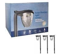 IWIIK Pack x3 Luces Solares Exterior CCT, 200Lm, Focos Impermeables IP65, 3 modos de iluminación (suelo, pared y mesa), Aplique/Pica Led ideal para jardín, caminos, terrazas, patio (Helios )