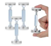 IWOWHERO 4 Soportes de Fijación para Cabecero, Estabilizador de Cama Ajustable, Acero Inoxidable y Aleación de Aluminio, para Cama y Pared