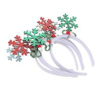 IWOWHERO 4piezas Diadema Navideña Copos Invierno Pack de Diademas Copos de Brillantes Accesorios de Tocado Festivo para Mujeres Regalos de Fiesta de Navidad