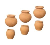 IWOWHERO 6 Mini Macetas de Terracota para Suculentas, Macetas de Vivero y Vasija de Barro para Plántulas, Hogar y Manualidades DIY