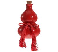 IWOWHERO Botella de Agua de Calabaza de Cerámica Amarilla de 125ml Superficie Lisa y Fácil de Limpiar, Soporte para Almacenar Vino Adecuado para Bares y Hoteles