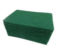 IWOWHERO Estropajo Duradero De Fibra Verde para Cocina 5.90X3.93X0.23In Almohadilla Reutilizable No Raya para Ollas Sartenes Encimeras Y Superficies Irregulares
