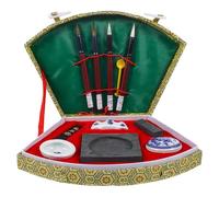 IWOWHERO Juego de Caligrafía China para Principiantes Pluma de Pincel China, Tinta Sólida y Papel de Caligrafía de Uso Diario, Kit Artístico Tradicional para Escritura y Pintura Sumi,