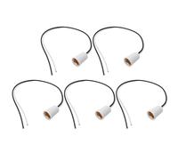 IWOWHERO Portalámparas E12 con Cable 5 Piezas Casquillo para Bombilla con Enchufe para Iluminación de Oficina y Decoración Adaptador de Rosca para Lámparas Colgantes y Uso