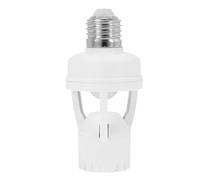 IWOWHERO Portalámparas E27 Sensor Pir de Movimiento Infrarrojo, Adaptador para Bombilla LED Detección Corporal, Compatible Voltaje Ac100-240v, Adecuado para Pasillos y Entradas Interiores