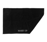 IWOWHERO Tapete Rectangular de Maquillaje Negro de Poliéster 50x80 Cm, Mantel Protector para Tocador y Mesa de Belleza, Fácil de Limpiar, Adecuado para Salones, Exposiciones y Manualidades