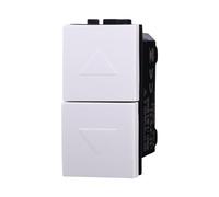 IXTRIMA Botón doble 1P + 1P sin barra compatible Bticino Livinglight color blanco Set 1 unidad