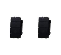 IXTRIMA Botón entrelazado doble barra 1P + 1P 10 A color negro compatible con Bticino Living International/Light 2 unidades
