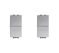IXTRIMA Botón interruptor 2P 10 A persianas color gris compatible con Bticino Living International