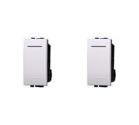 IXTRIMA Botón unipolar 1P 10 A compatible Bticino Livinglight color blanco - Juego de 2 unidades