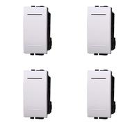 IXTRIMA Botón unipolar 1P 10 A compatible Bticino Livinglight color blanco - Juego de 4 unidades