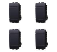 IXTRIMA Desviador 1P 16 A unipolar color negro compatible con Bticino Living International/Light 4 unidades